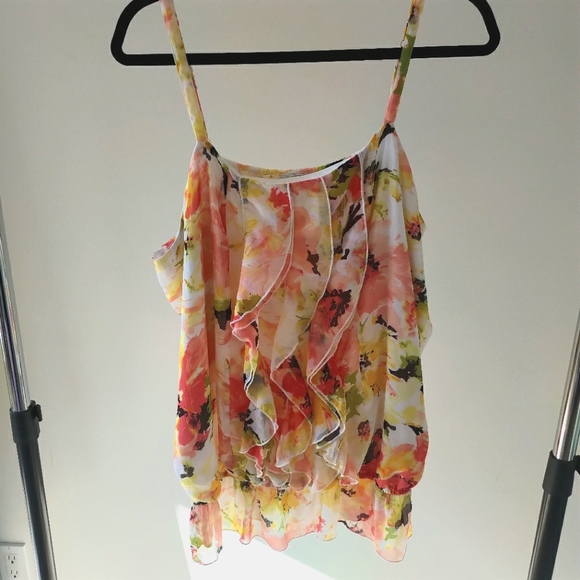 Ricki's Floral Gauze Bubble Cami Sz 18 - Picture 1 of 9